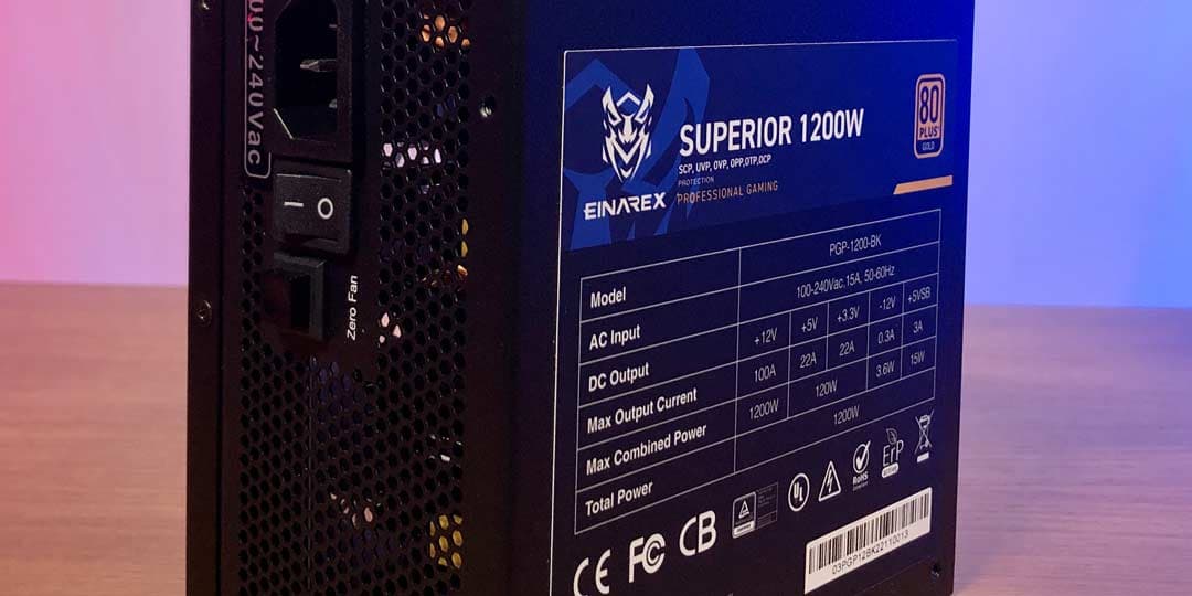 Review EINAREX Superior 1200W, PSU Khusus Gaming dengan Power Jumbo!