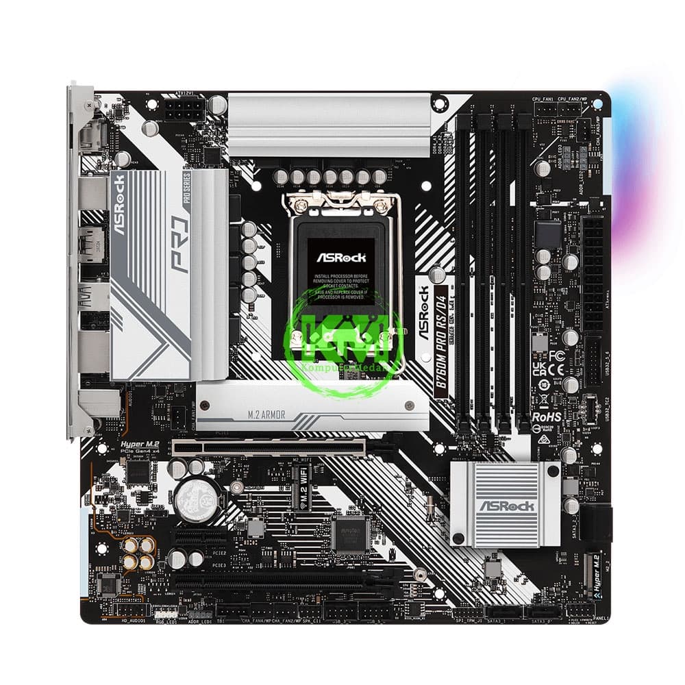 ASROCK B760M PRO RS/D4 (INTEL) MOTHERBOARD - Image 2