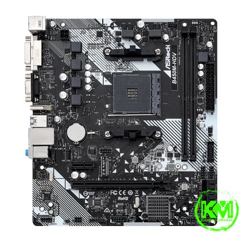 ASROCK B450M-HDV R4.0 DDR4 (AMD) MOTHERBOARD - Image 2