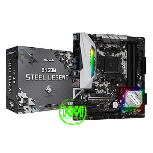 ASROCK B450M STEEL LEGEND (AMD) MOTHERBOARD - Image 1