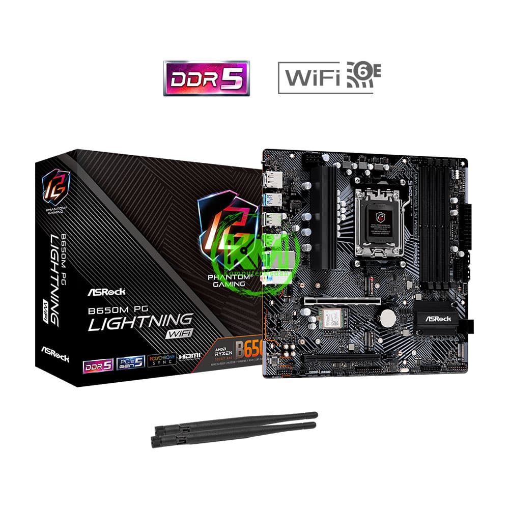 ASROCK B650M PHANTOM GAMING LIGHTNING WIFI (AMD) MOTHERBOARD - Image 1