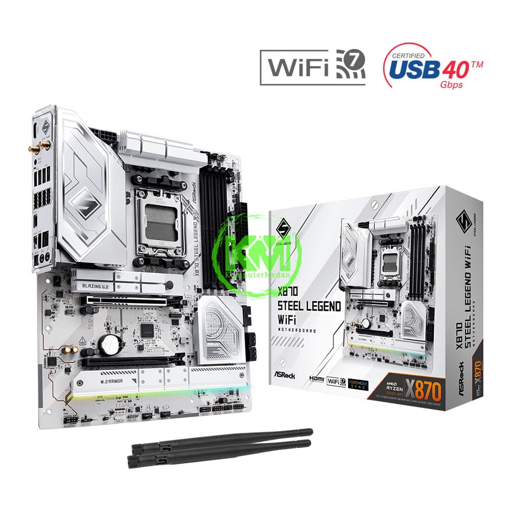 ASROCK X870 STEEL LEGEND WIFI (AMD) MOTHERBOARD - Image 1