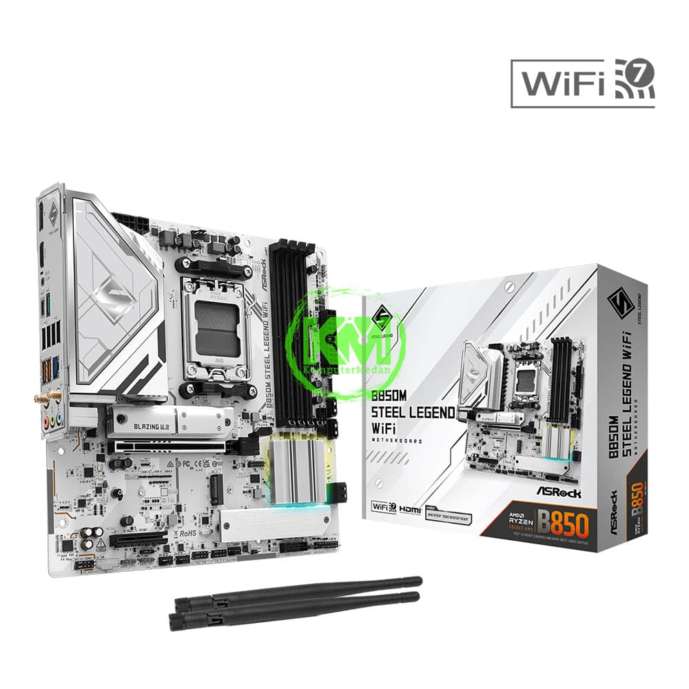 ASROCK B850M STEEL LEGEND WIFI DDR (AMD) MOTHERBOARD