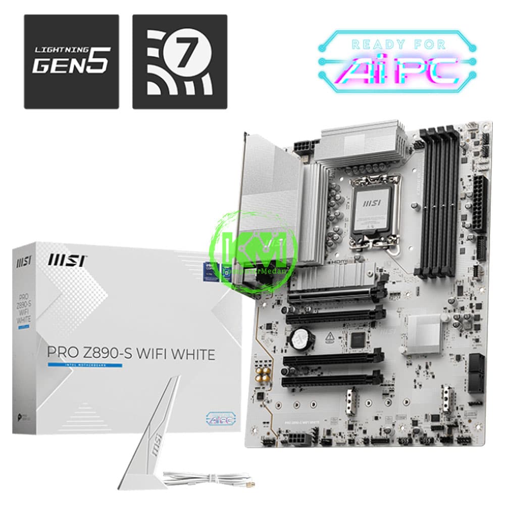 MSI PRO Z890-S WIFI WHITE (INTEL) MOTHERBOARD - Image 1