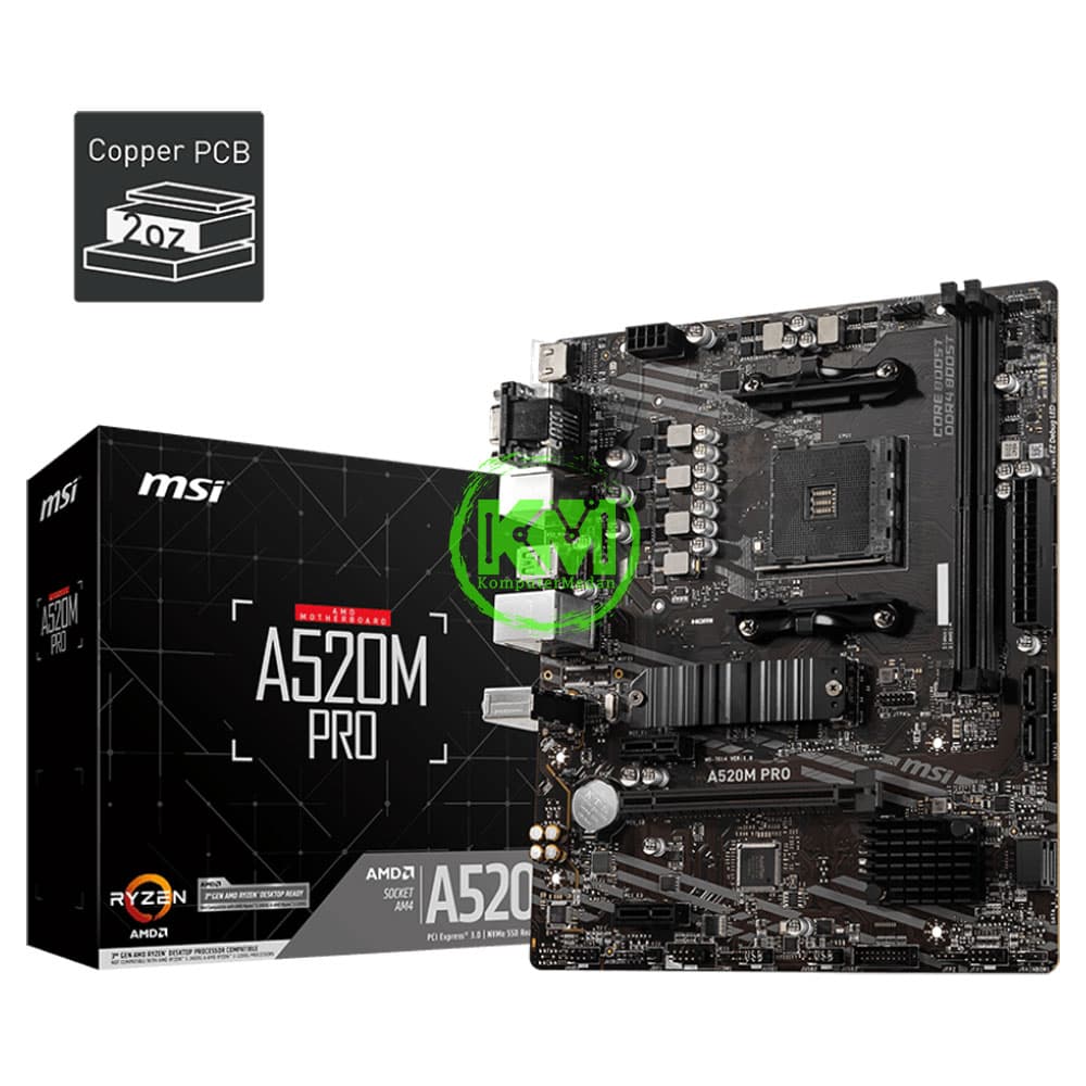 MSI A520M PRO (AMD) MOTHERBOARD - Image 1
