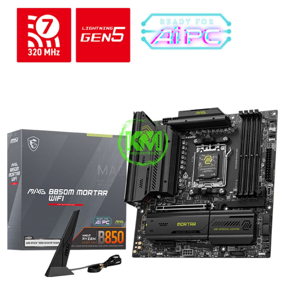 MSI MAG B850M MORTAR WIFI (AMD) MOTHERBOARD - Image 1