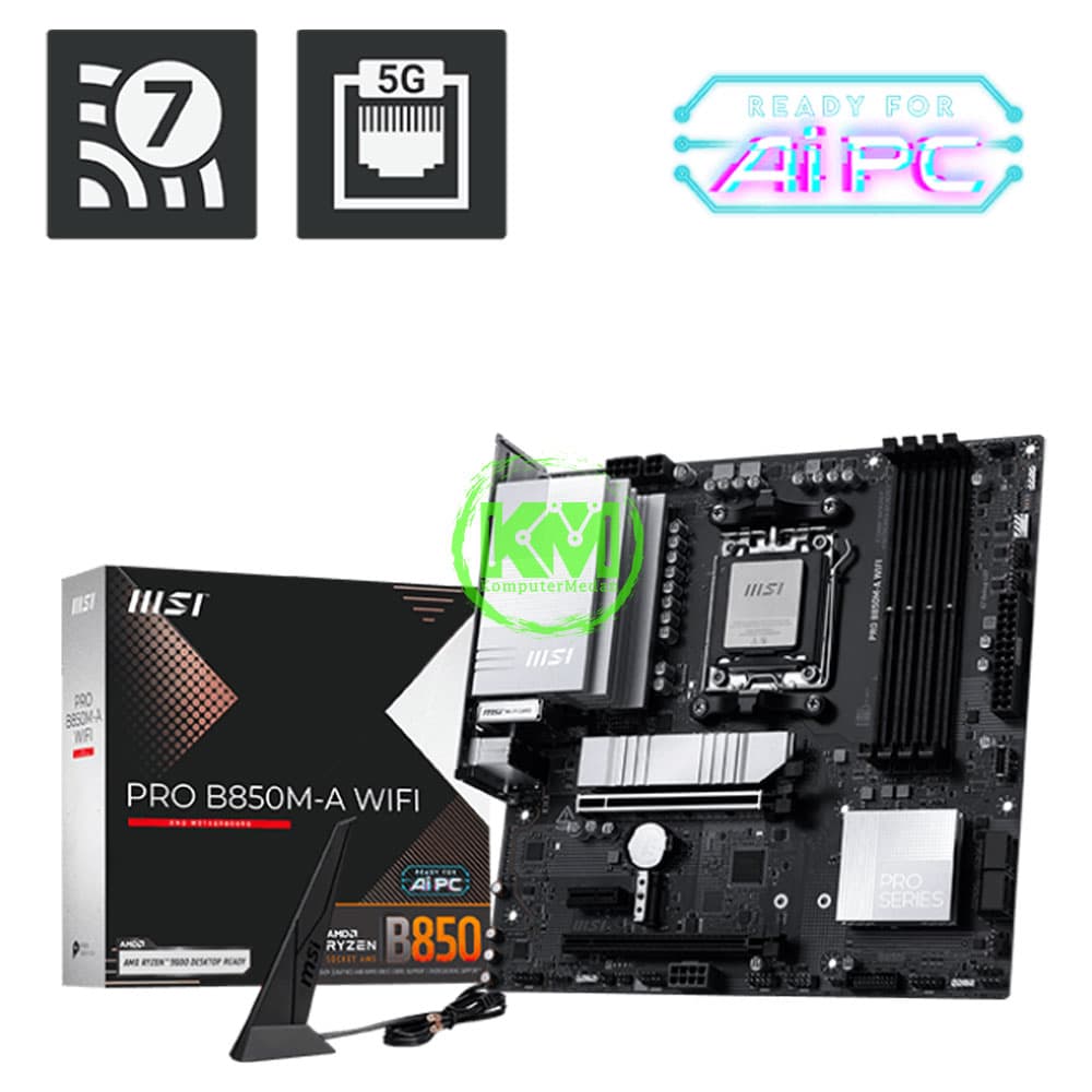 MSI PRO B850M-A WIFI (AMD) MOTHERBOARD - Image 1