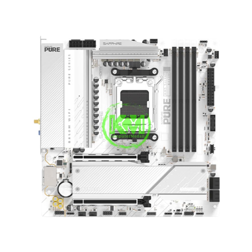 SAPPHIRE PURE B850M WIFI (WHITE) (AMD) MOTHERBOARD