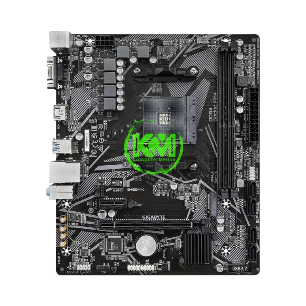 GIGABYTE B450M K (AMD) MOTHERBOARD - Image 2