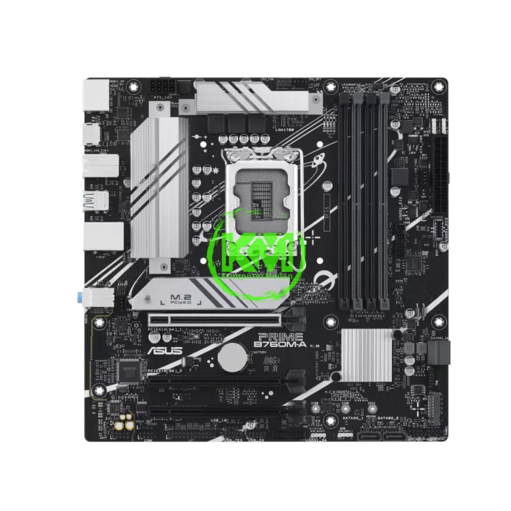 ASUS PRIME B760M-A D5 (White Heatsink) (INTEL) MOTHERBOARD - Image 2