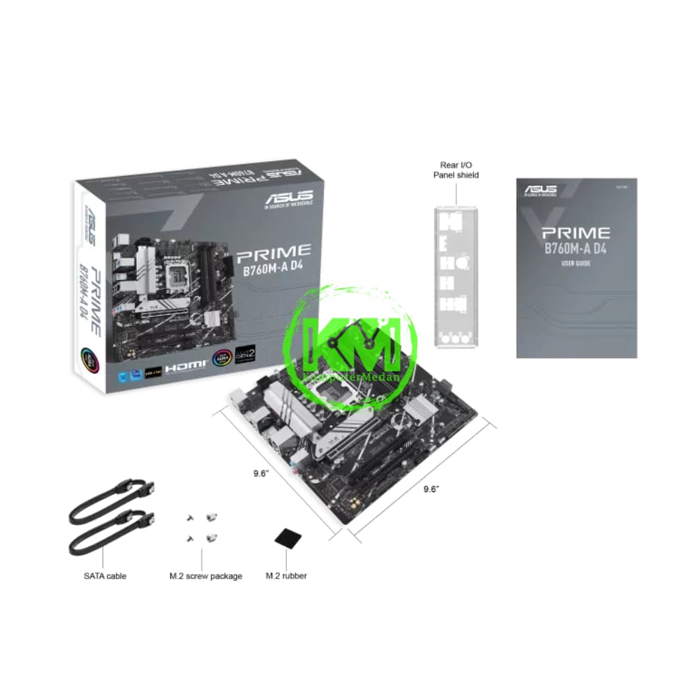 ASUS PRIME B760M-A D4 (White Heatsink) (INTEL) MOTHERBOARD - Image 5