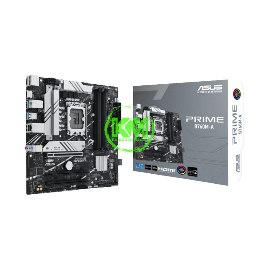ASUS PRIME B760M-A D5 (White Heatsink) (INTEL) MOTHERBOARD