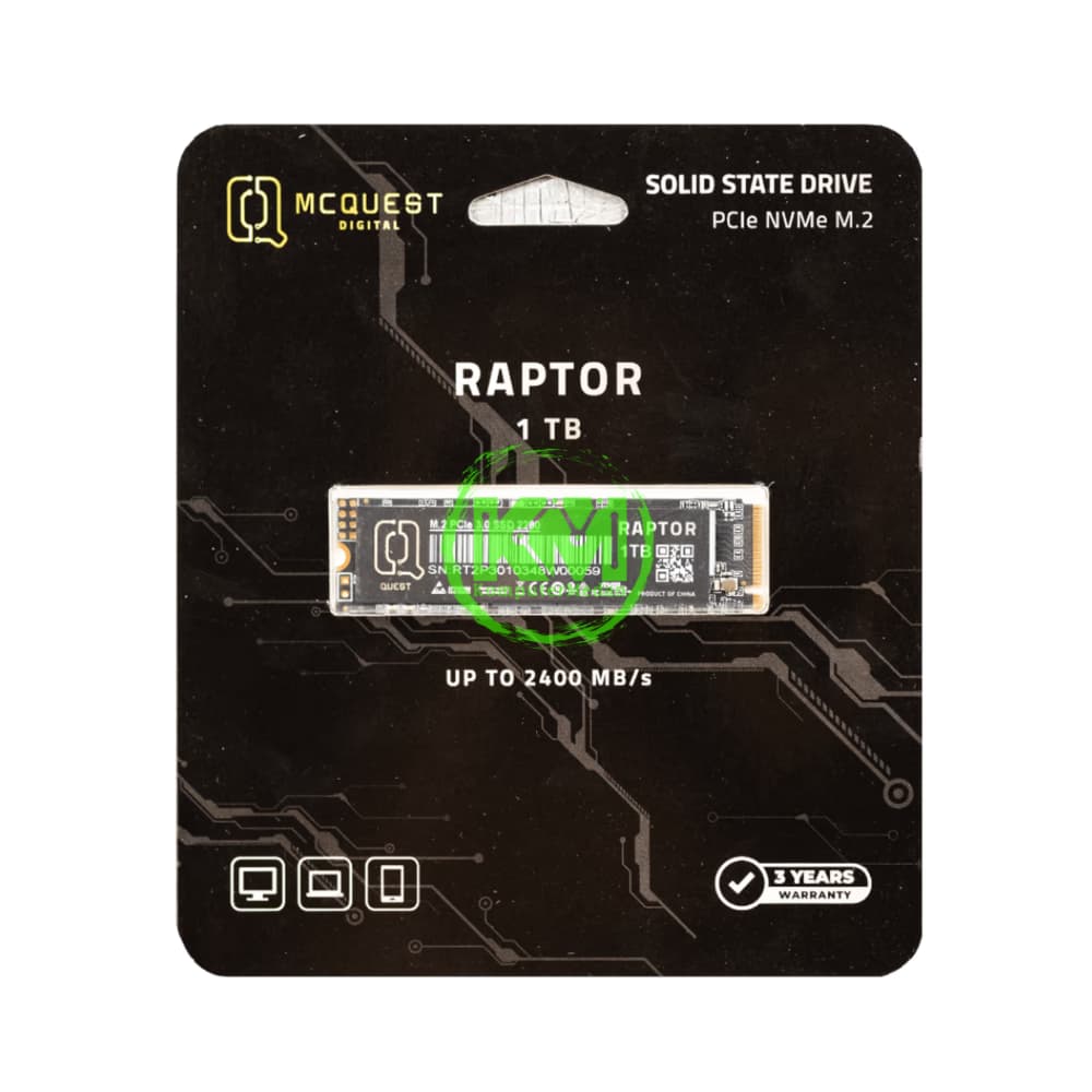 MCQUEST RAPTOR 1TB M.2 NVME SSD - Image 1