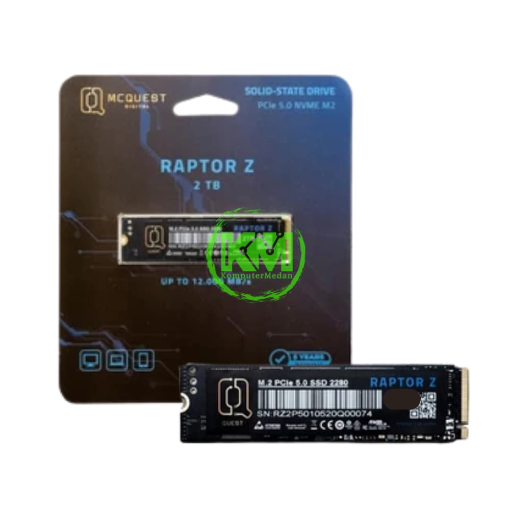 MCQUEST RAPTOR-Z 2TB M.2 NVME 5.0 SSD - Image 1