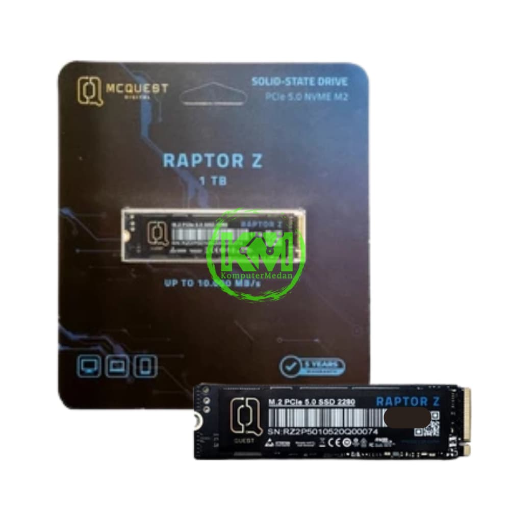 MCQUEST RAPTOR-Z 1TB M.2 NVME 5.0 SSD - Image 1