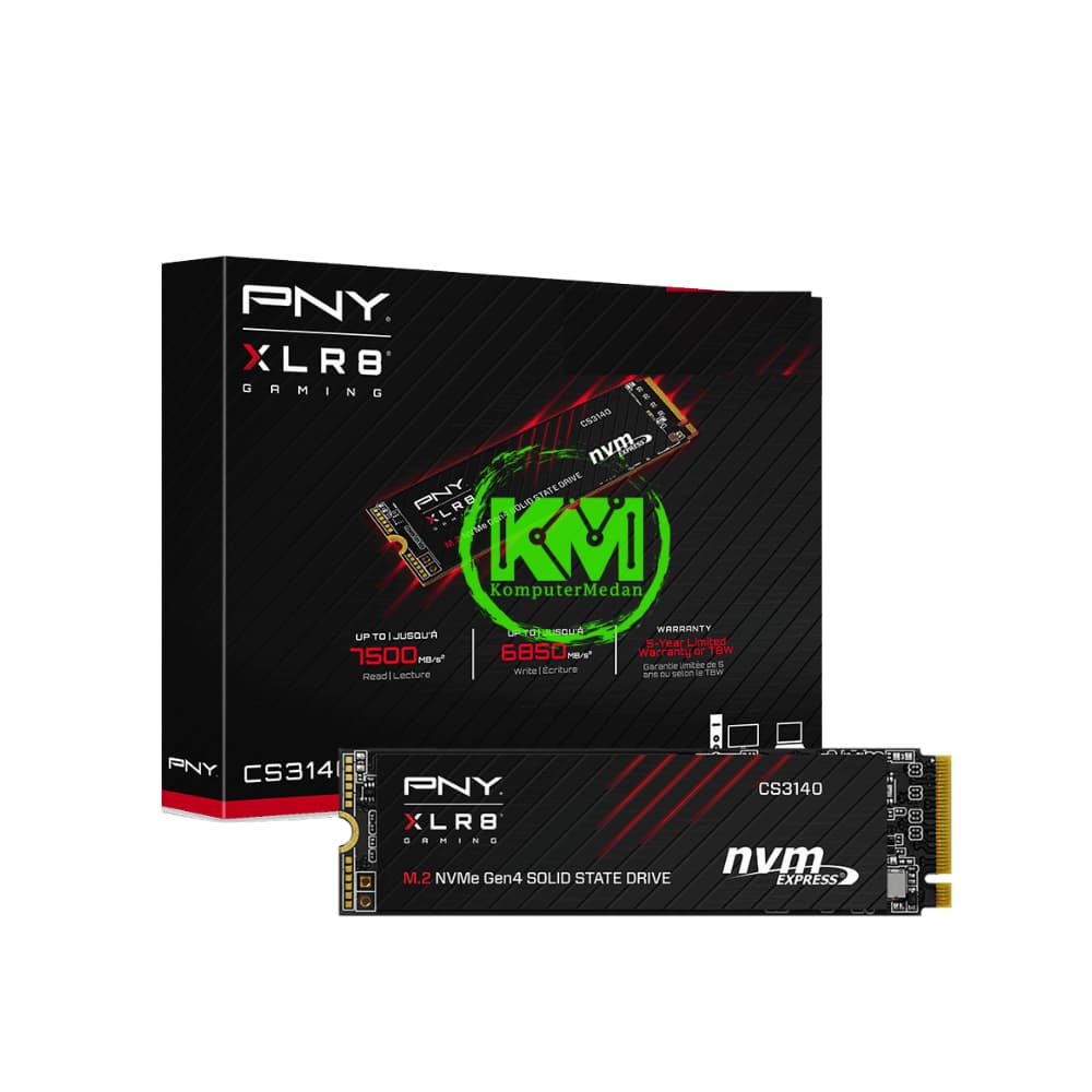 PNY XLR8 CS3140 1TB M.2 NVME 4.0 SSD - Image 1
