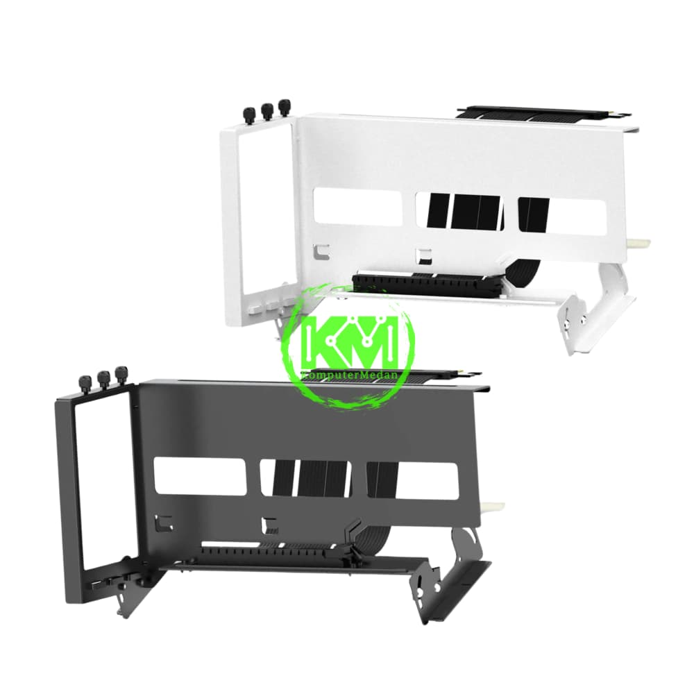 EZDIY-FAB VERTICAL PCIE 4.0 GPU BLACK WHITE GRAPHIC CARD HOLDER - Image 1