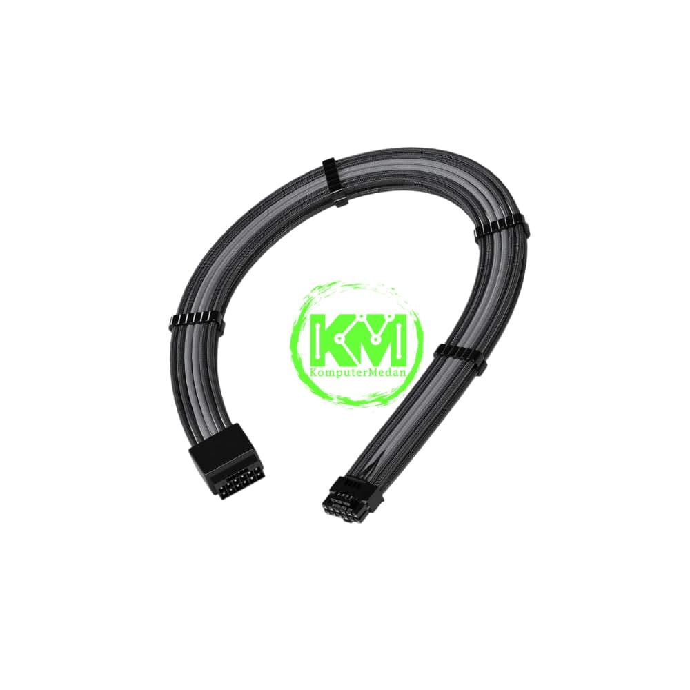 EZDIY-FAB 16AWG 12VHPWR MALE TO FEMALE 400MM BLACK WHITE BLACK RED EXTENSION CABLE - Image 3