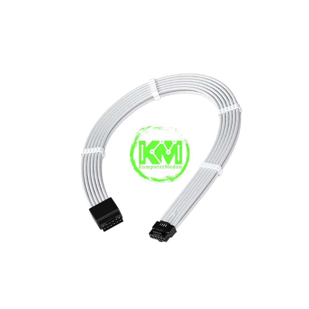 EZDIY-FAB 16AWG 12VHPWR MALE TO FEMALE 400MM BLACK WHITE BLACK RED EXTENSION CABLE - Image 2