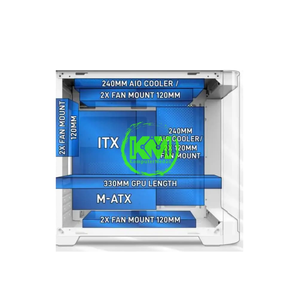 VURRION AVALANCE WHITE GAMING CASING - Image 3