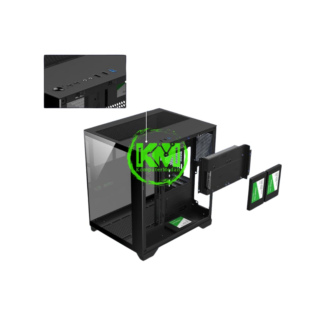 VURRION AQUARIST BLACK GAMING CASING - Image 3