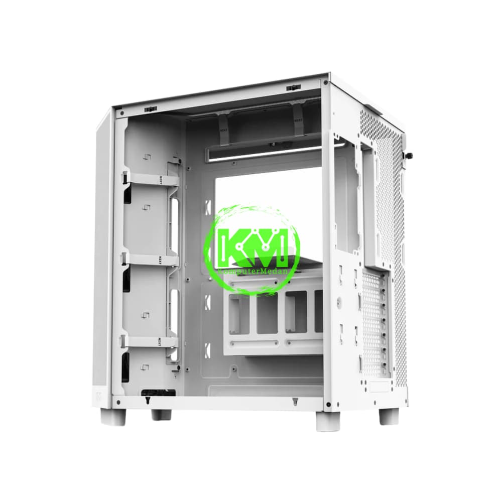 NZXT H6 GLOW RGB WHITE GAMING CASING - Image 5