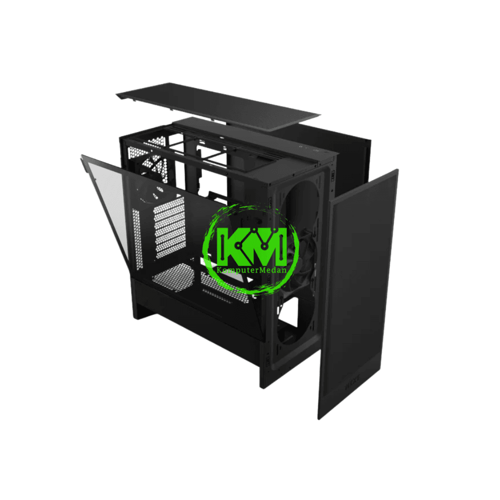NZXT H5 FLOW BLACK WHITE GAMING CASING - Image 3