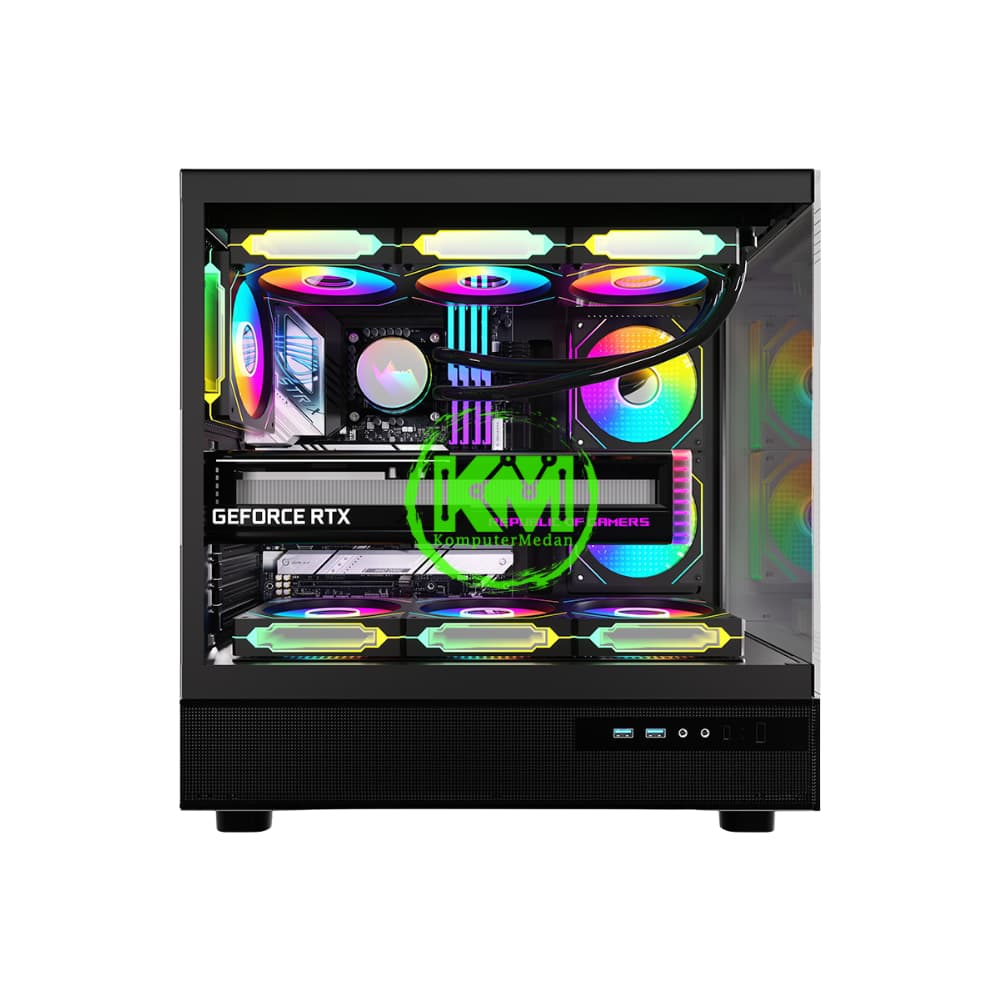 FPMAX DIAMOND Z8 NOVA BLACK + 3FAN GAMING CASING - Image 2