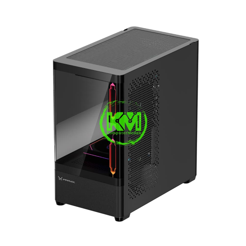 FPMAX R4M NOVA BLACK + 3 FAN GAMING CASING - Image 2