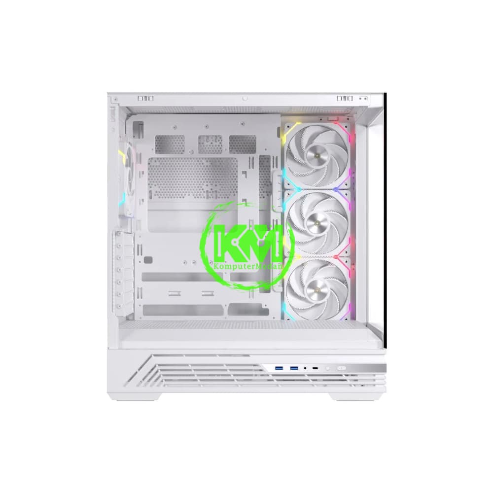 EINAREX PRISMA S800 WHITE +4FAN RGB GAMING CASING - Image 3