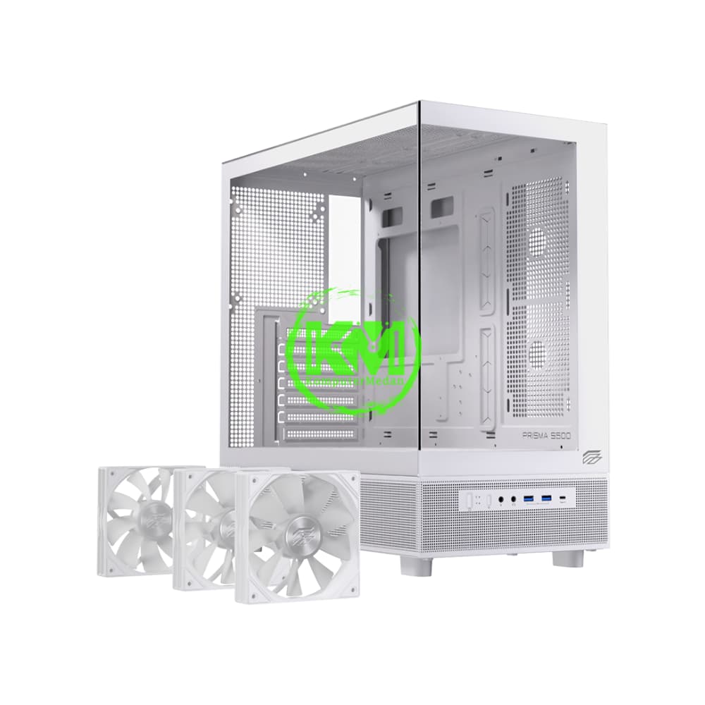 EINAREX PRISMA S500 WHITE +3FAN GAMING CASING
