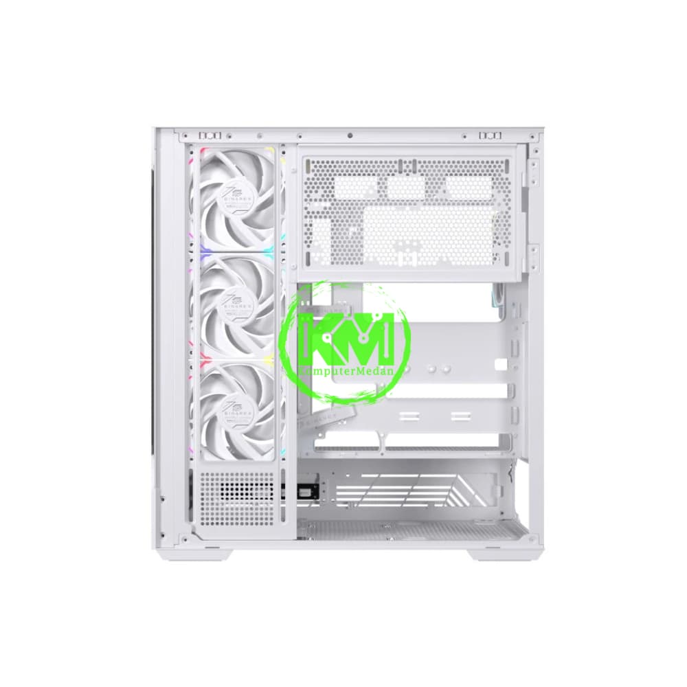 EINAREX PRISMA S800 WHITE +4FAN RGB GAMING CASING - Image 5