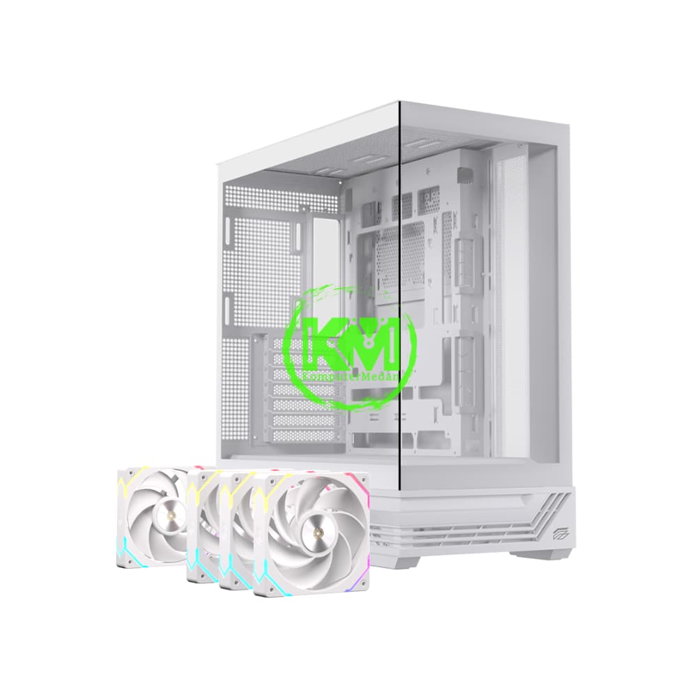 EINAREX PRISMA S800 WHITE +4FAN RGB GAMING CASING