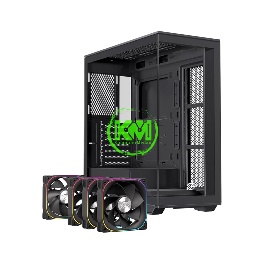 EINAREX PRISMA S700 BLACK + 4FAN GAMING CASING - Image 1