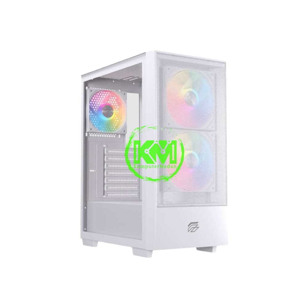 EINAREX P100 WHITE +3 FAN ARGB GAMING CASING - Image 2