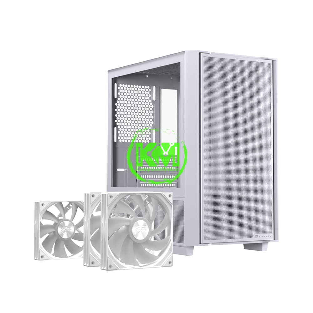 EINAREX PULSE PM150 RGB WHITE GAMING CASING - Image 1