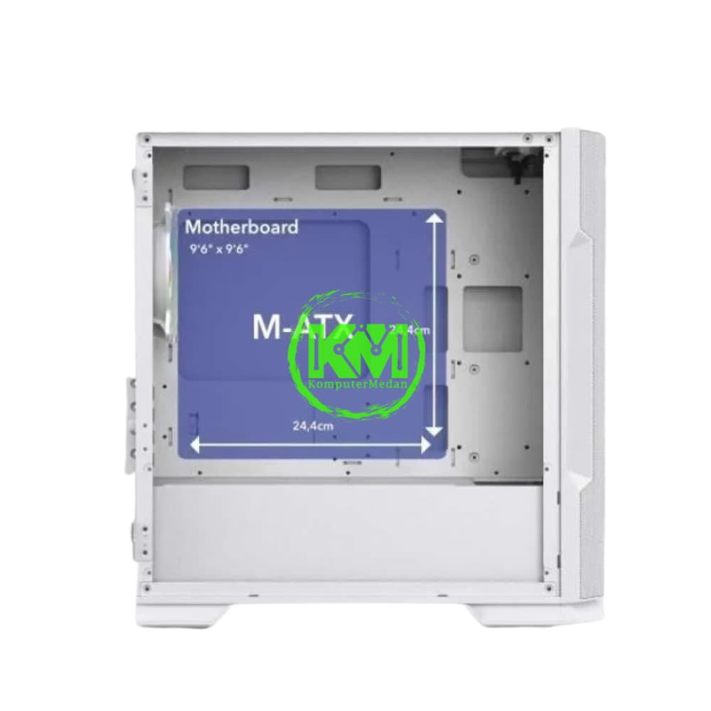 EINAREX M03 MIDNIGHT GREEN WHITE + FAN ARGB GAMING CASING - Image 4