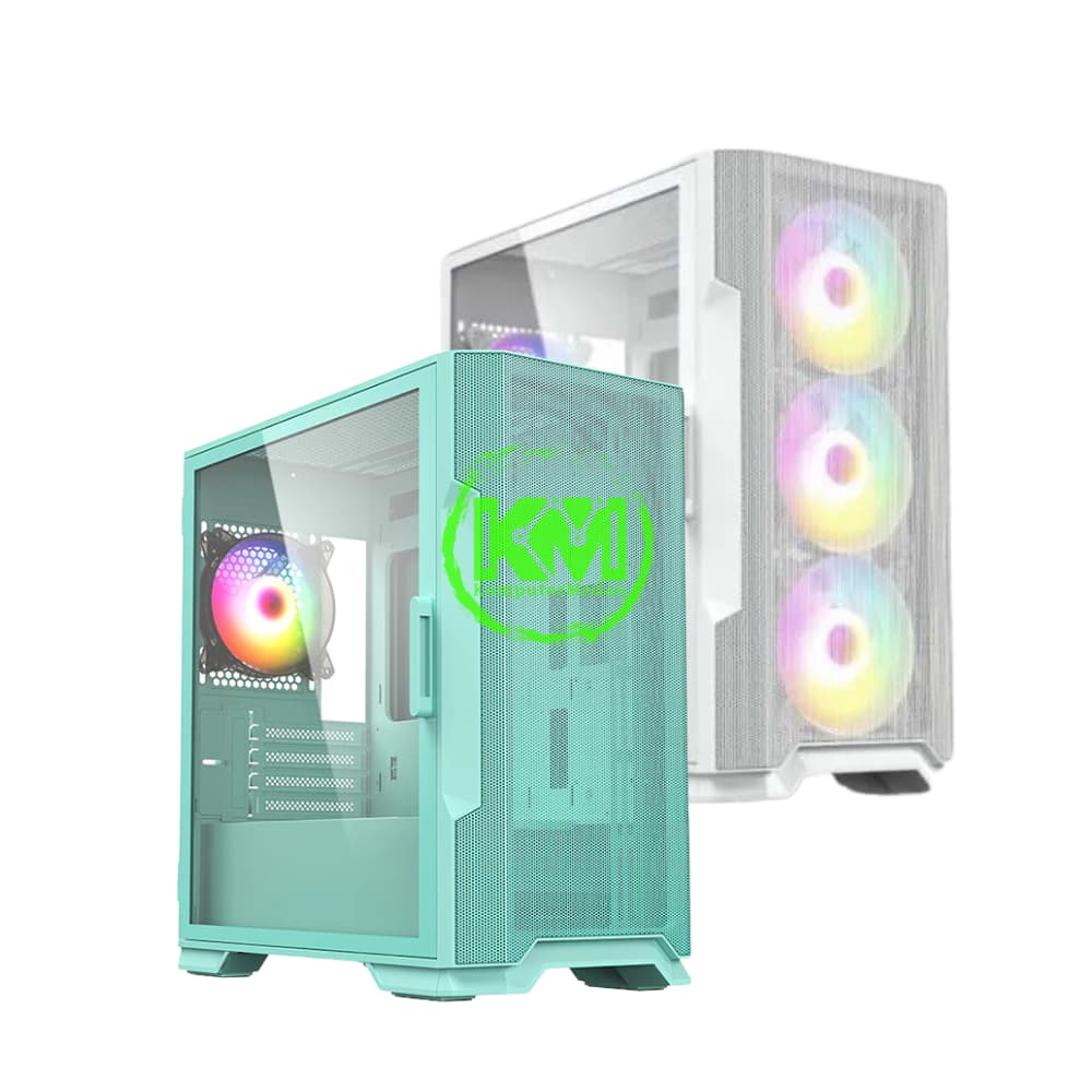 EINAREX M03 MIDNIGHT GREEN WHITE + FAN ARGB GAMING CASING