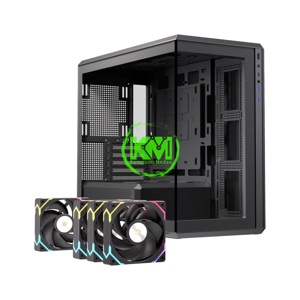 EINAREX ZENITH ZM800 BLACK + 4FAN RGB GAMING CASING
