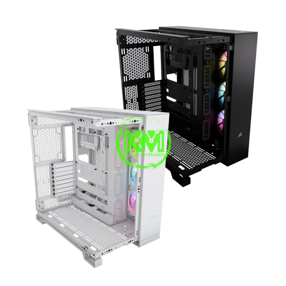 CORSAIR 6500X TG ARGB BLACK WHITE CASING - Image 1
