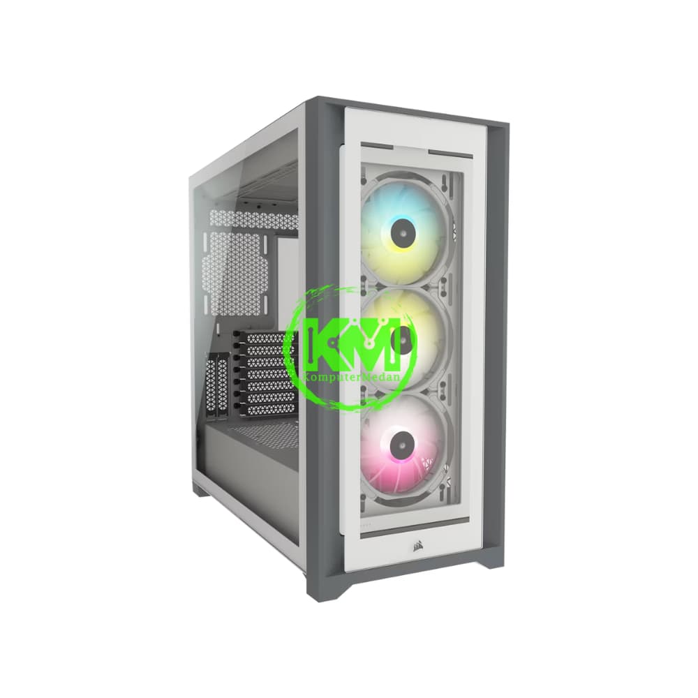 CORSAIR ICUE 5000X RGB WHITE CASING - Image 1