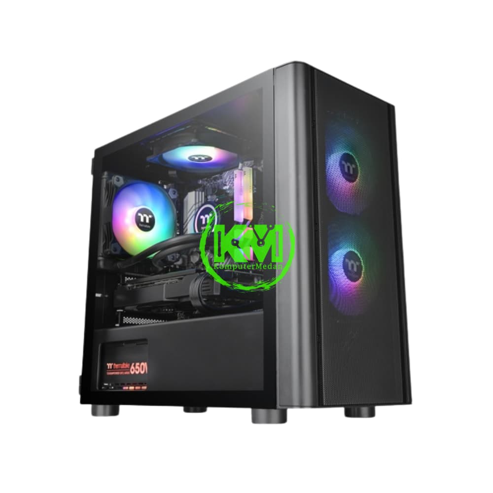 THERMALTAKE V150 TG ARGB BLACK GAMING CASING - Image 1