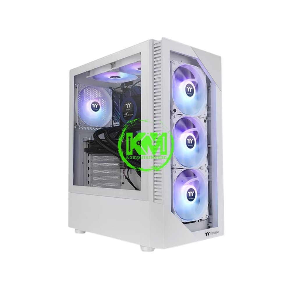 THERMALTAKE VIEW 200 TG ARGB SNOW GAMING CASING - Image 1