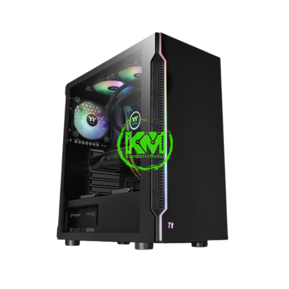 THERMALTAKE H200 TG RGB BLACK GAMING CASING