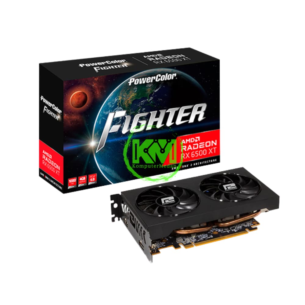 POWERCOLOR FIGHTER RX 6500 XT 4GB VGA (AMD) - Image 1
