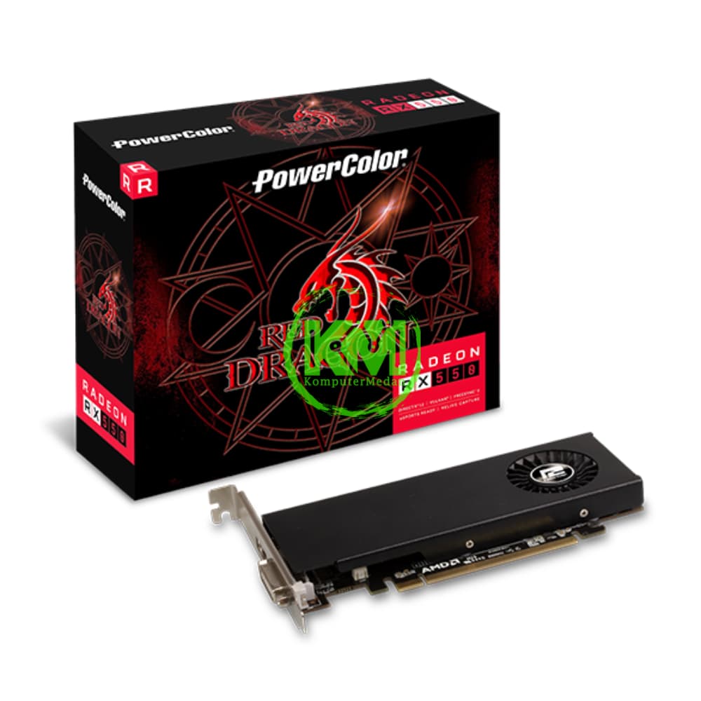 POWERCOLOR RED DRAGON RX 550 4GB LOW PROFILE VGA (AMD) - Image 1