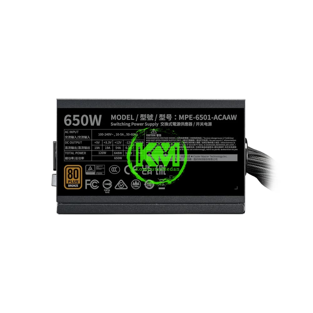 COOLERMASTER MWE 650W 80+ BRONZE V3 POWER SUPPLY - Image 4
