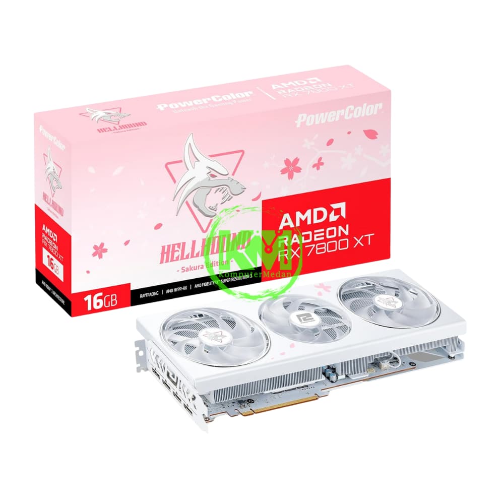 POWERCOLOR HELLHOUND SAKURA RX 7800 XT 16GB VGA (AMD) - Image 1