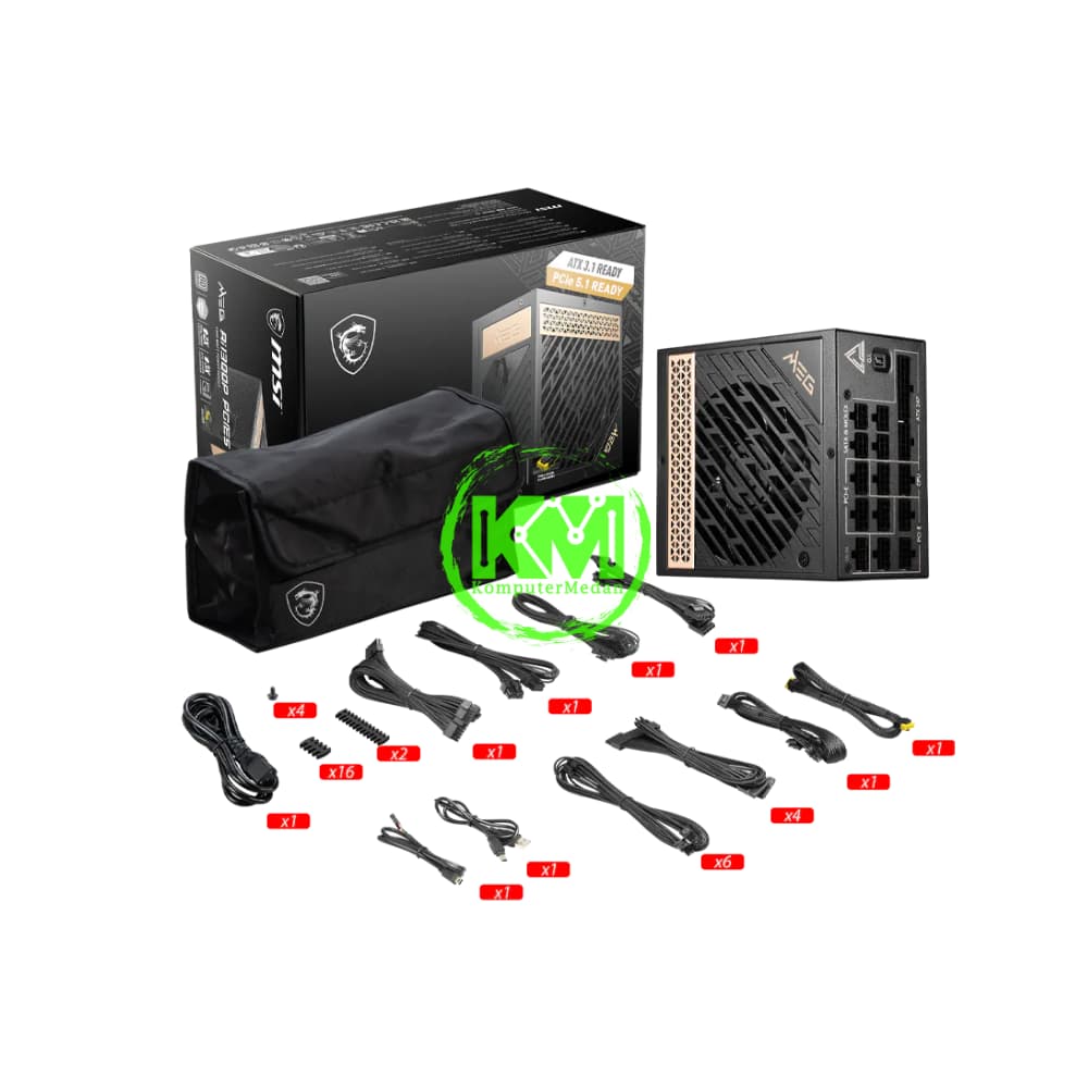 MSI MEG AI1300P 1300W 80+ PLATINUM POWER SUPPLY - Image 5