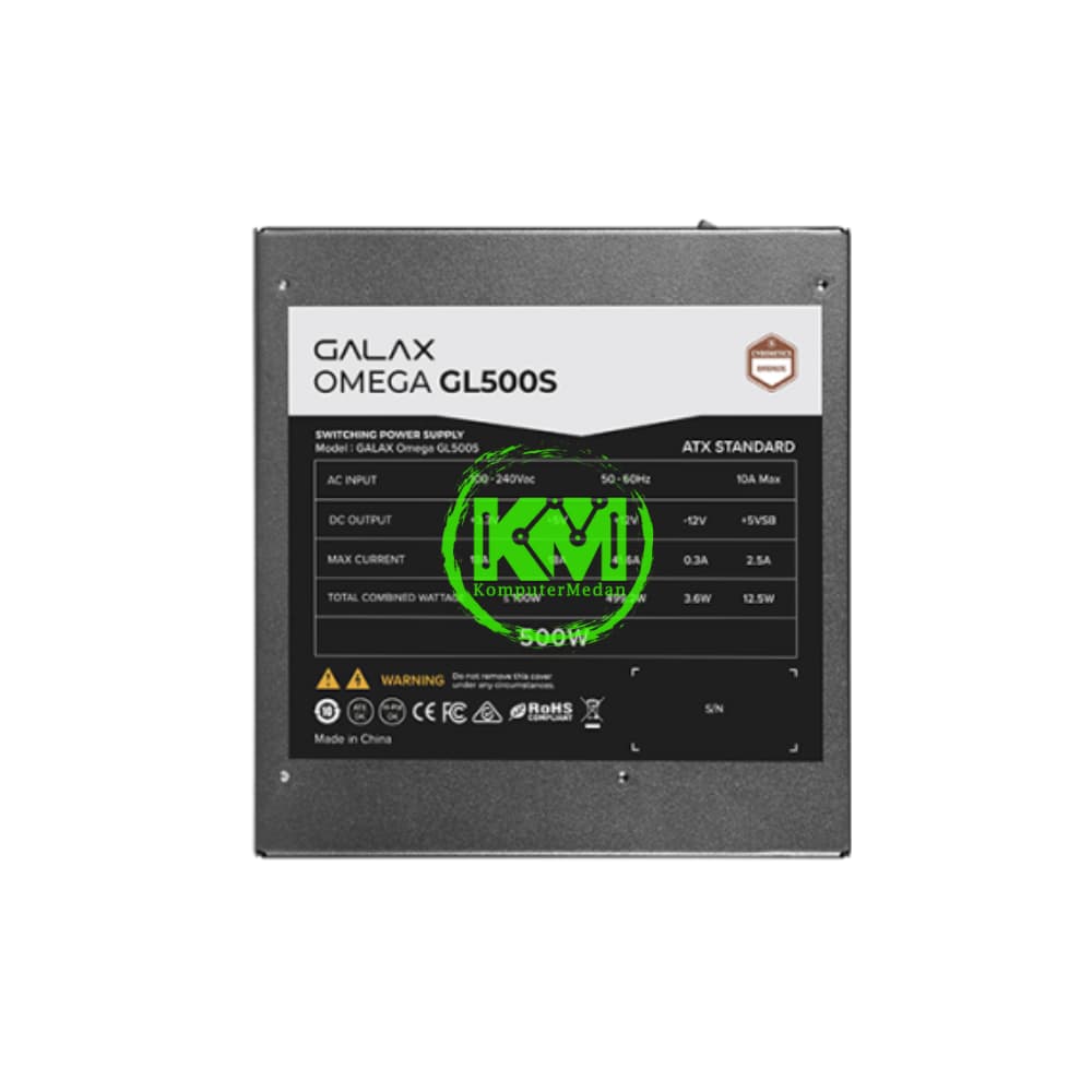 GALAX OMEGA GL500S 500W 80+ BRONZE POWER SUPPLY - Image 3